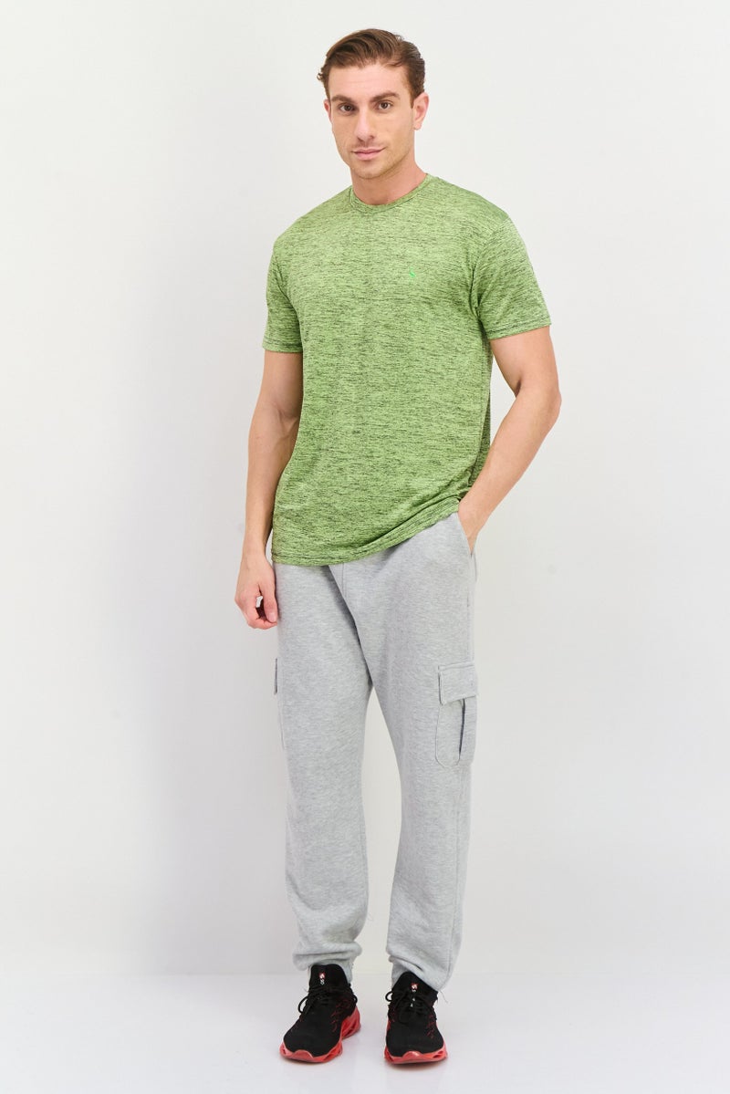 Tailorbyrd Men Round Neck Long Sleeve Embroidered Logo T-Shirts, Green - Image 4